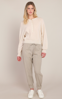 Cuffed Hem Pant | Oatmeal