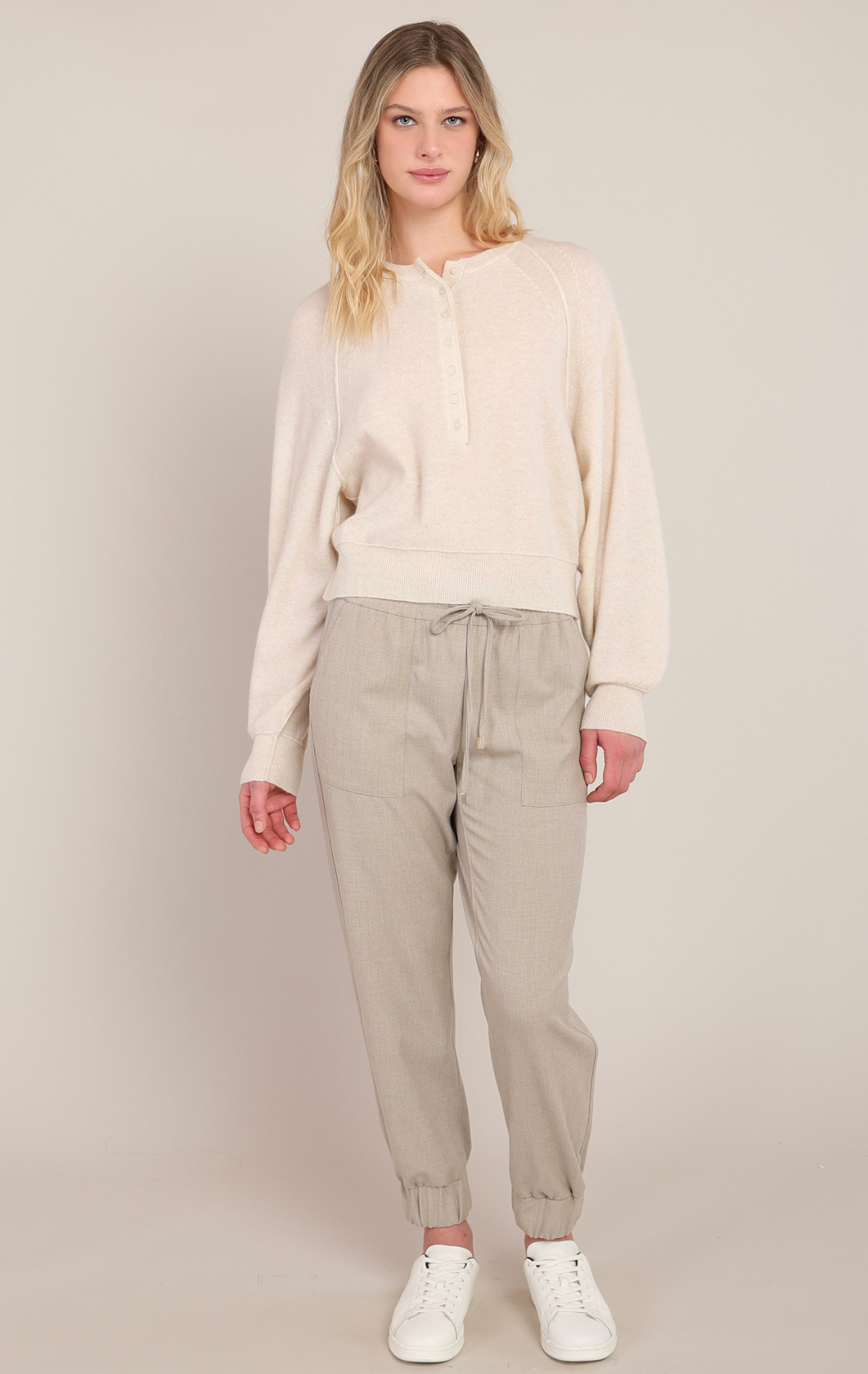 Cuffed Hem Pant | Oatmeal