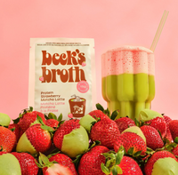 Beck's Broth | Strawberry Matcha Latte Bone Broth | Single Servings