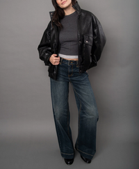 Mirana PU Bomber Jacket