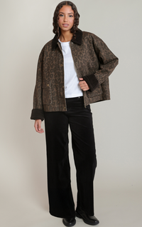 Leopard Denim Jacket