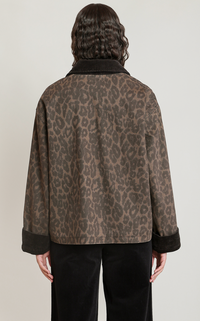 Leopard Denim Jacket