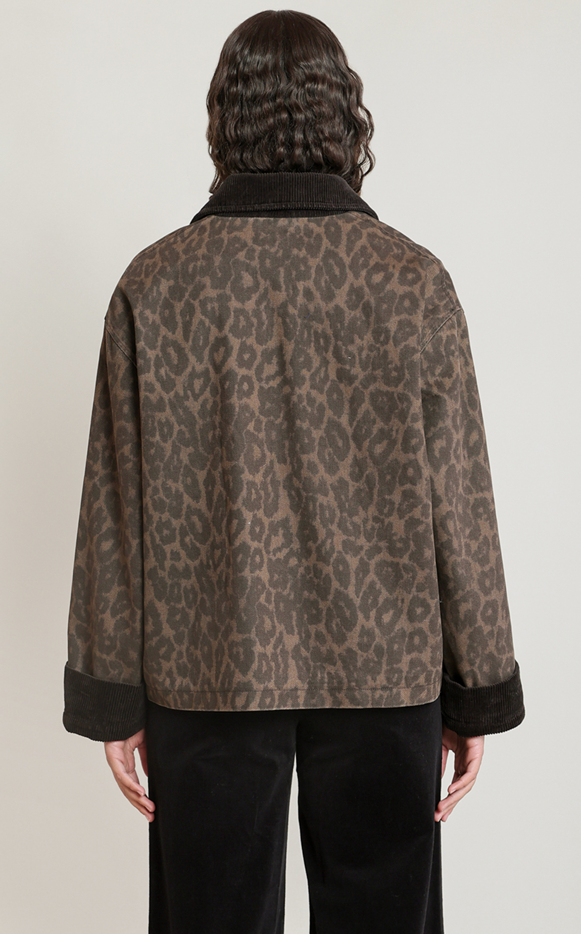 Leopard Denim Jacket