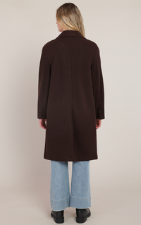 Long Soft Coat | Chocolate Brown