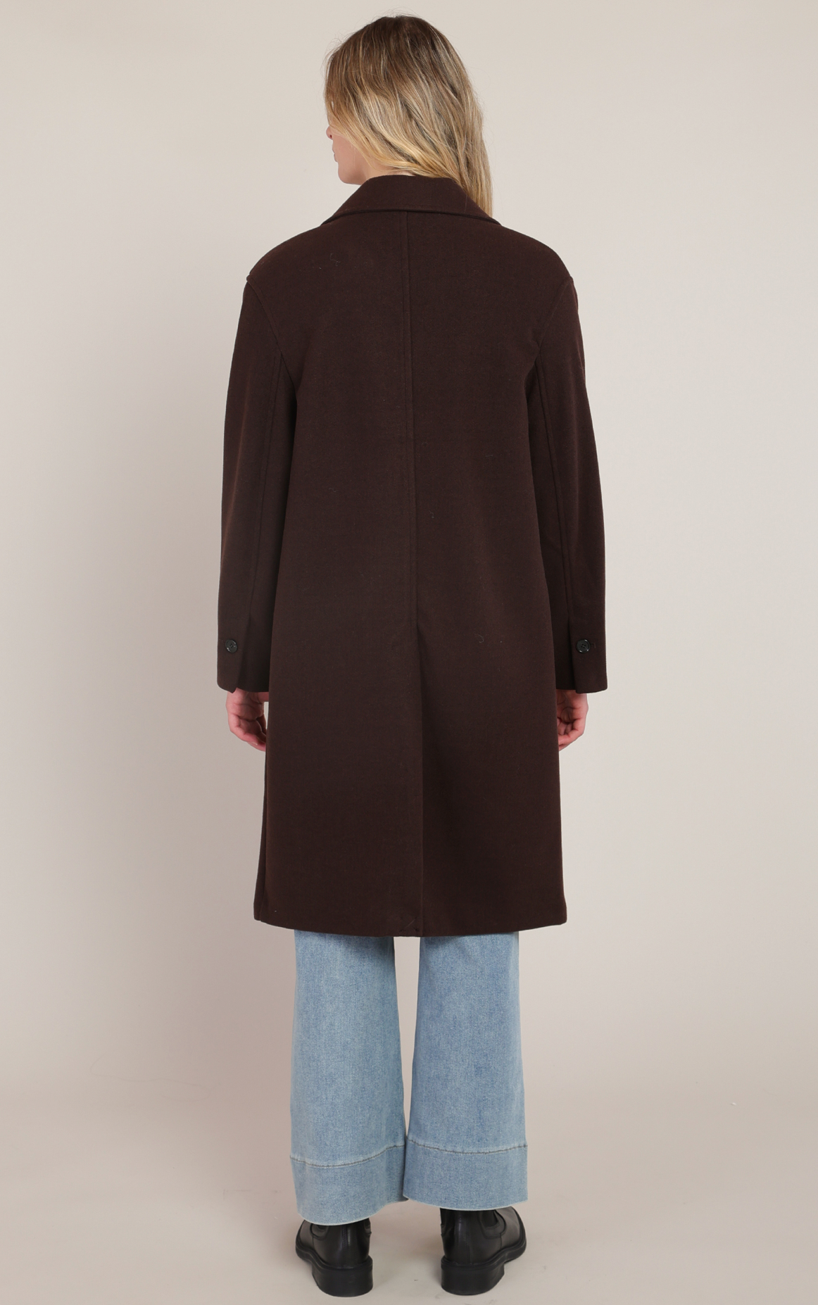 Long Soft Coat | Chocolate Brown