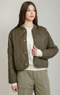 Quilted Jacket | Khaki Green