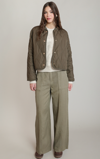Quilted Jacket | Khaki Green