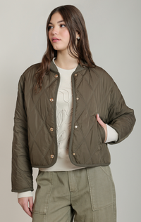 Quilted Jacket | Khaki Green