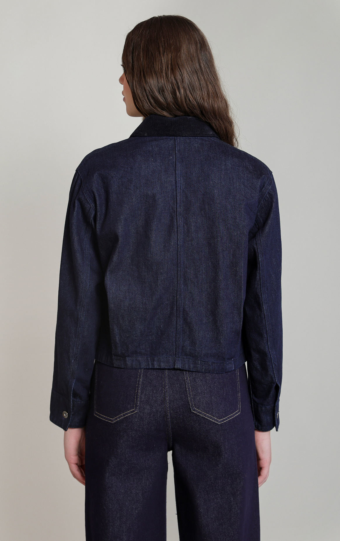 Corduroy Collar Denim Jacket