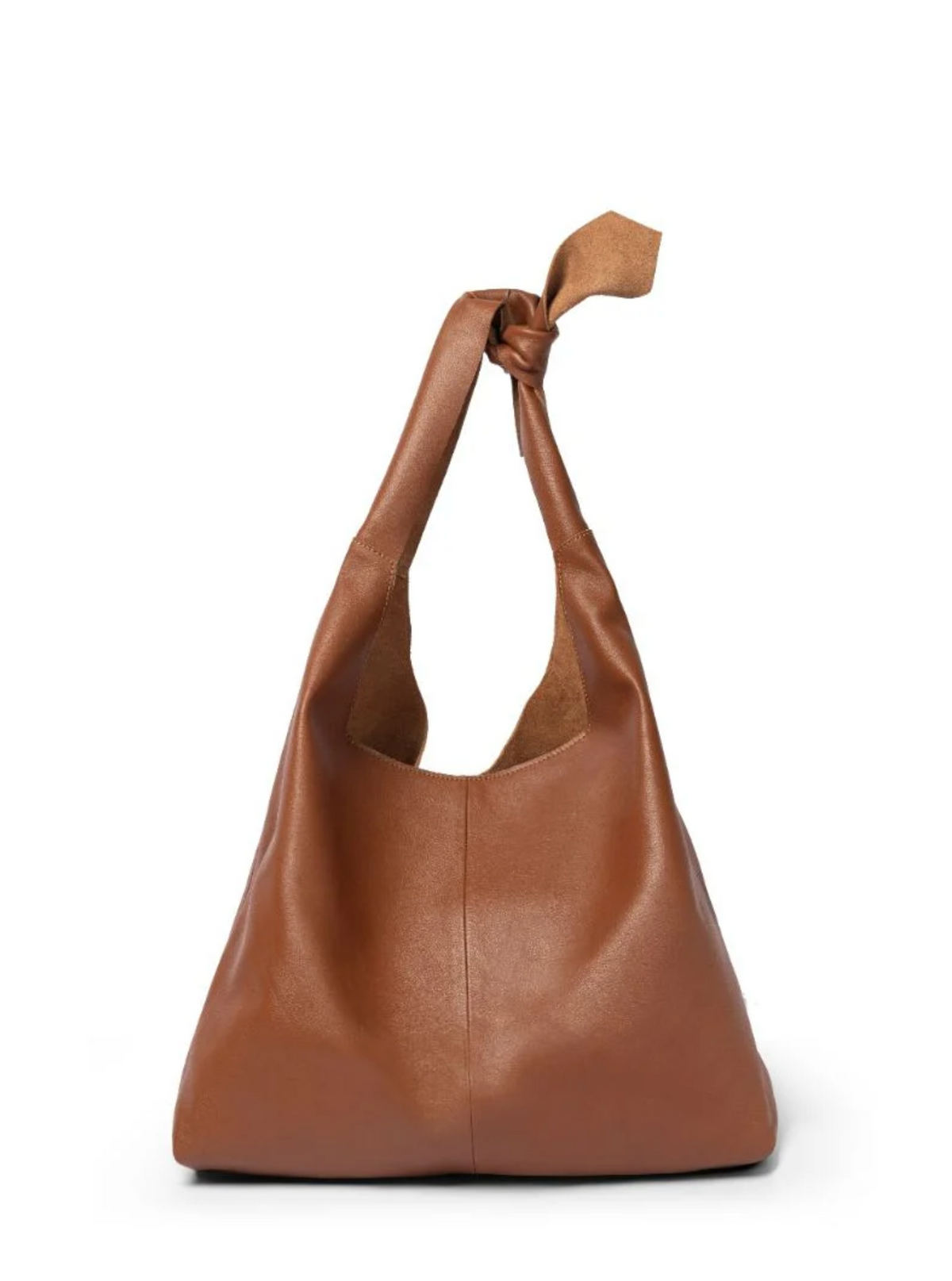 Knot Leather Shoulder Bag | Tan