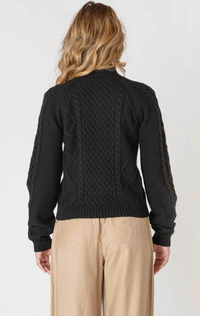 Half Zip Cable Knit Sweater