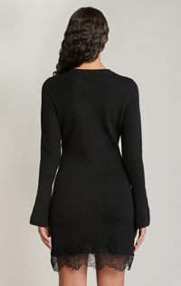 Lace Hem Mini Dress