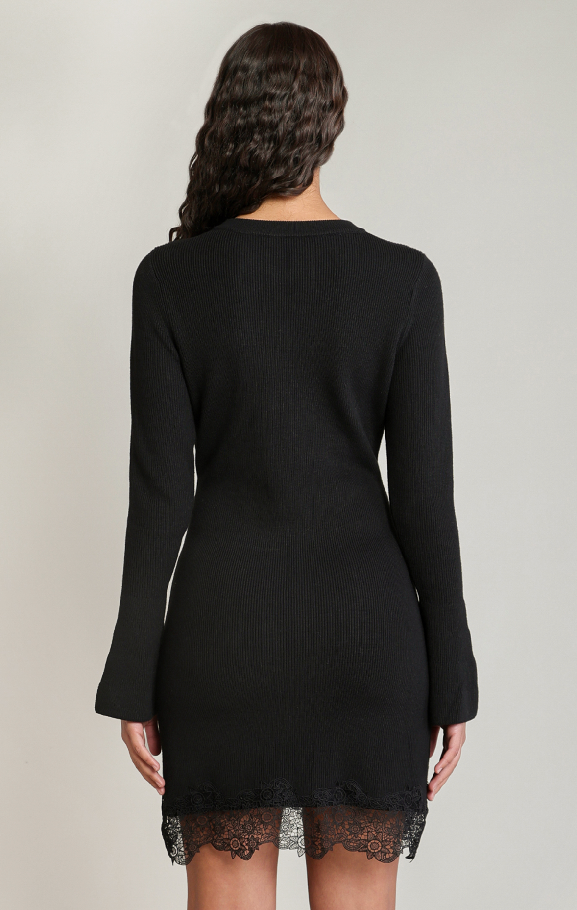 Lace Hem Mini Dress