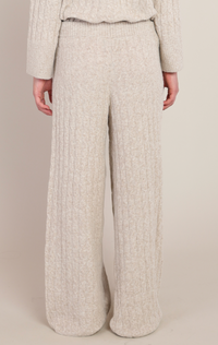 Cable knit Pant | Beige