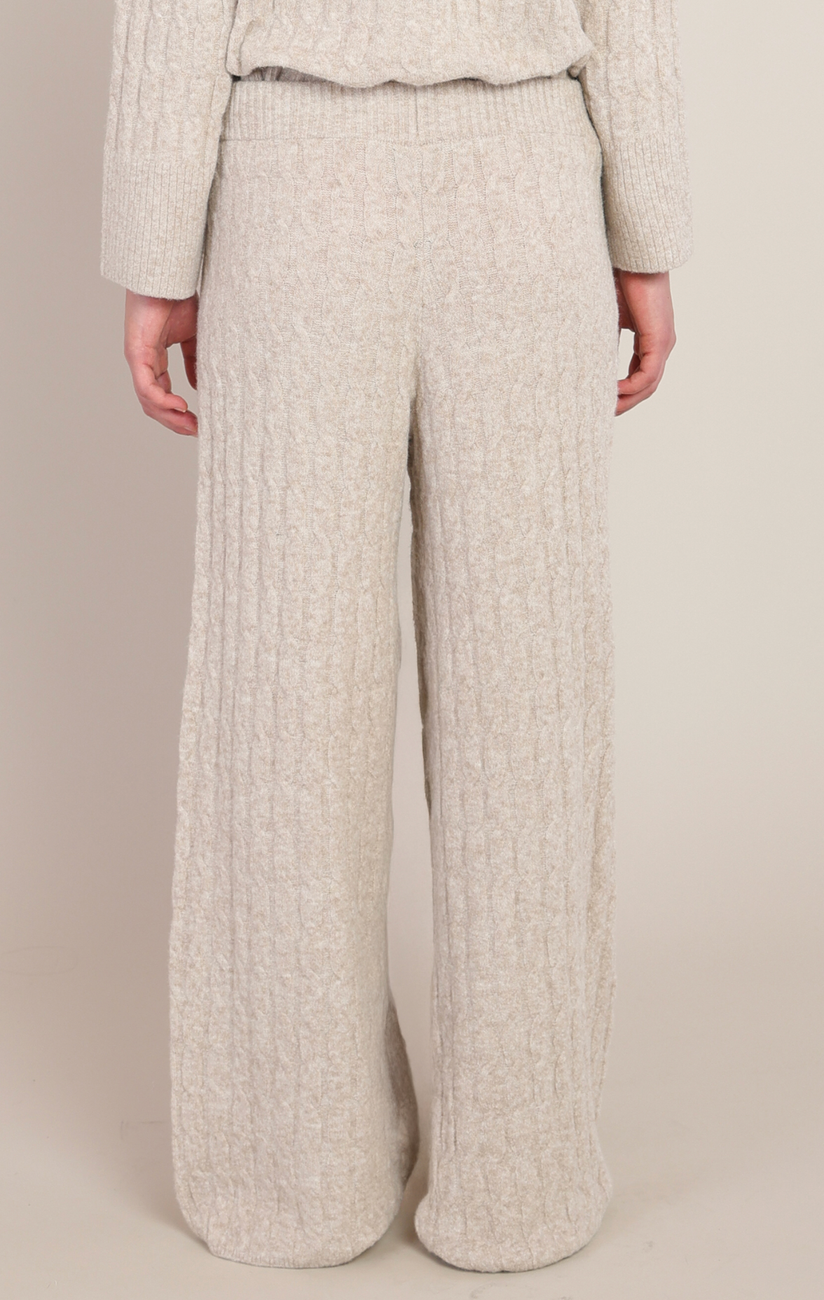Cable knit Pant | Beige