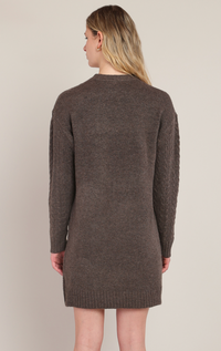 Cable Knit Dress | Chestnut Heather