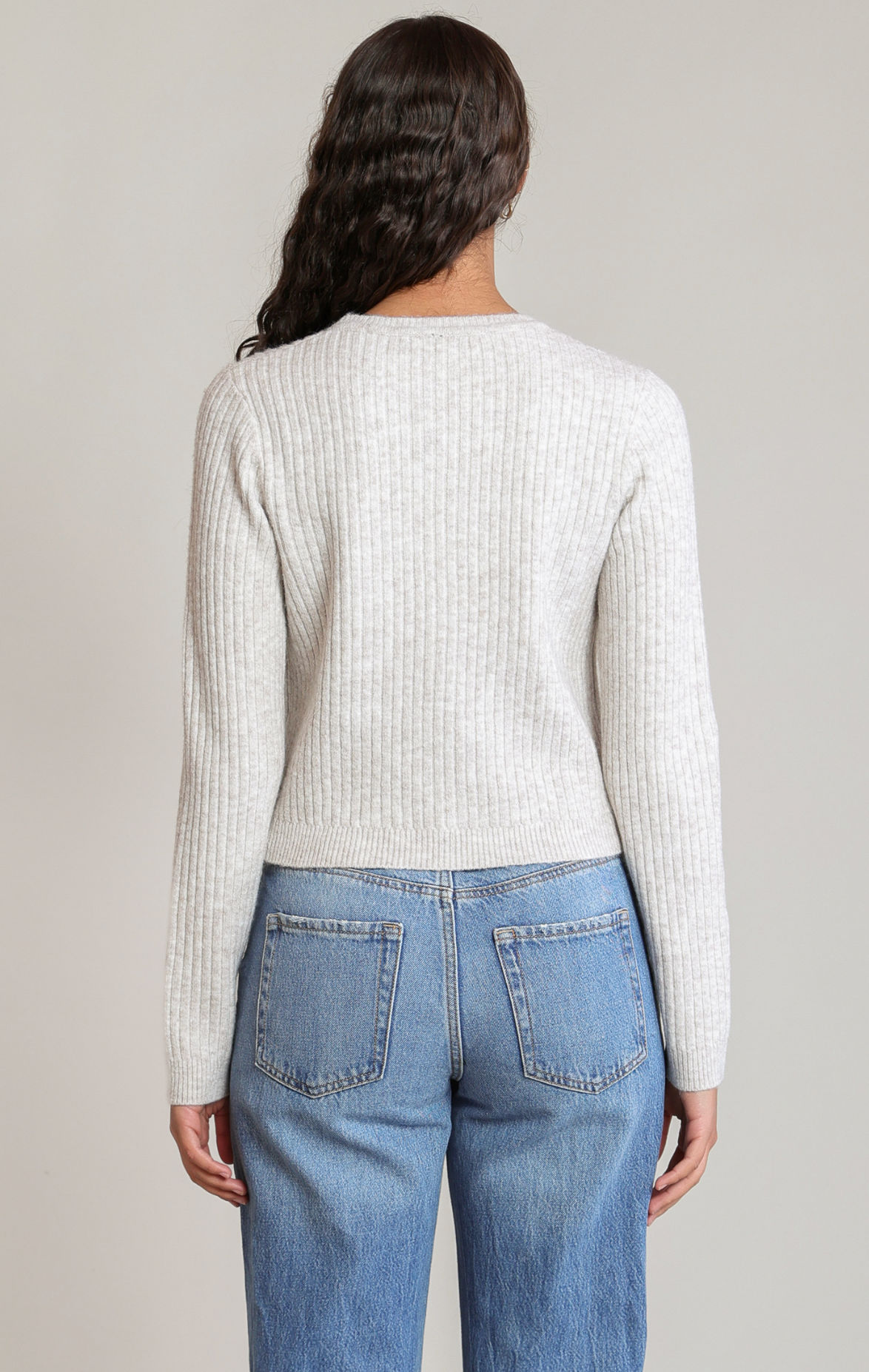 Bow Button Cropped Cardigan