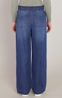 Wide Leg Denim Pant | Washed Indigo
