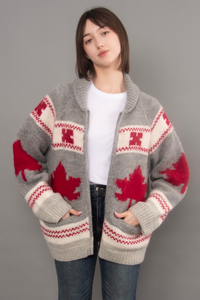 Daria Long Raglan Shawl Neck Cardigan | Maple Leaf
