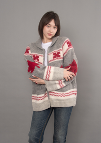 Daria Long Raglan Shawl Neck Cardigan | Maple Leaf
