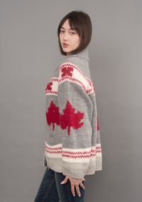 Daria Long Raglan Shawl Neck Cardigan | Maple Leaf