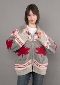 Daria Long Raglan Shawl Neck Cardigan | Maple Leaf