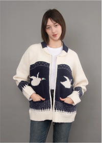 Taji Raglan Shawl Neck Collar | Navy & Ducks