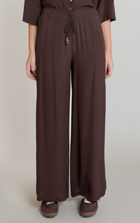 Flowy Wide Leg Pant | Dark Chocolate