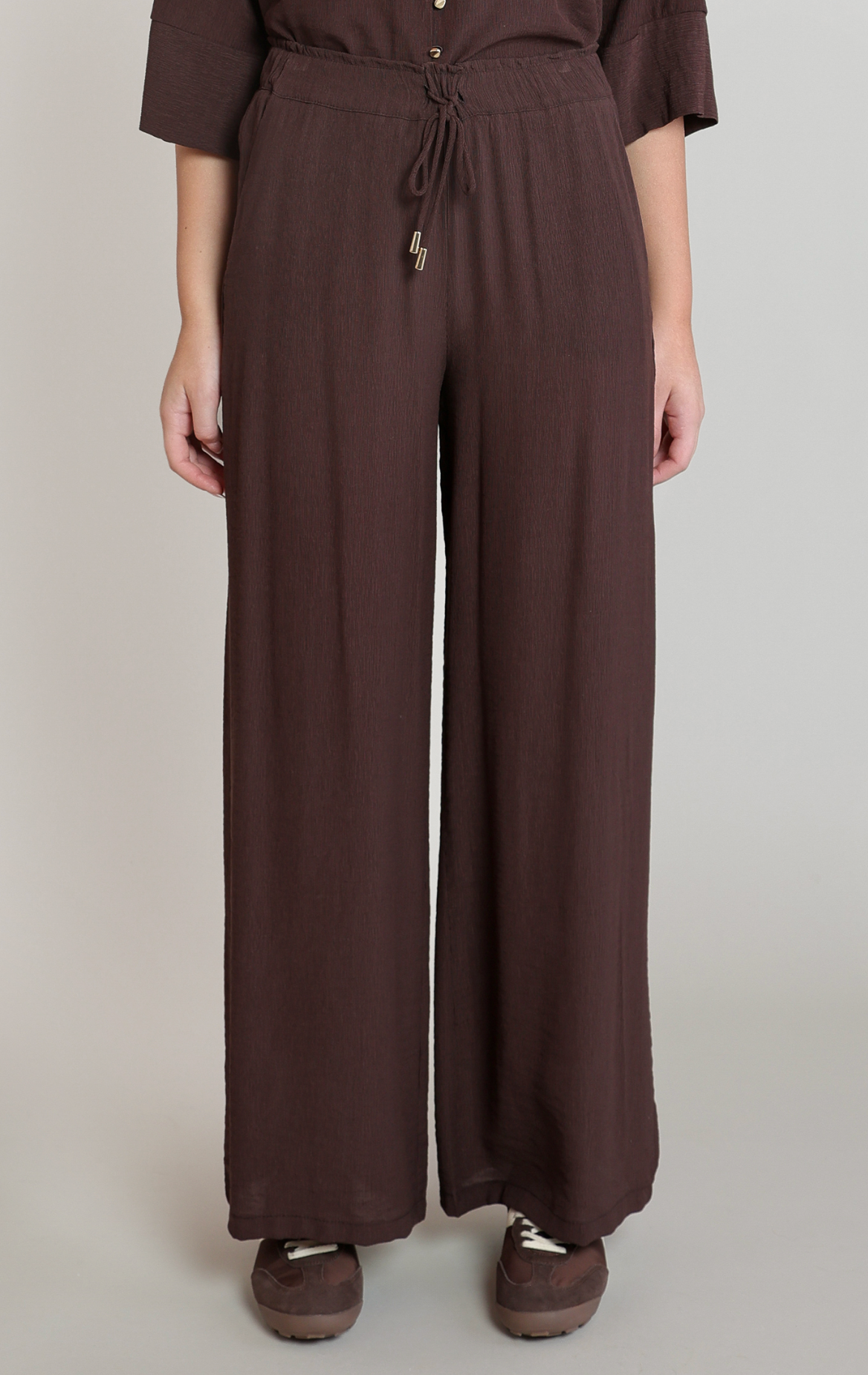 Flowy Wide Leg Pant | Dark Chocolate