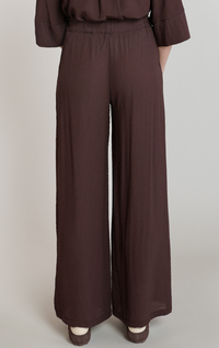 Flowy Wide Leg Pant | Dark Chocolate