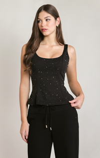 Embellished Peplum Top
