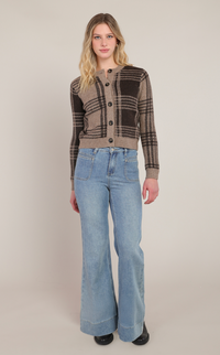 Vintage Plaid Cardigan