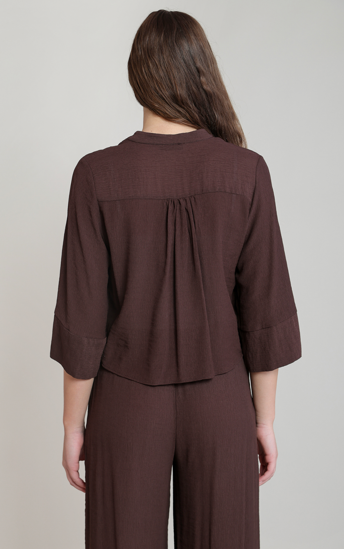 Wide Sleeve Blouse | Dark Chocolate
