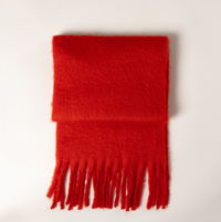 Solid Cloud Scarf | Red