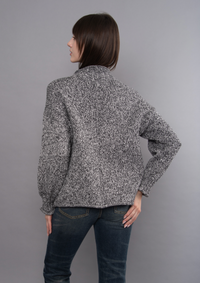 Lucretia Funnel neck | Black Twist