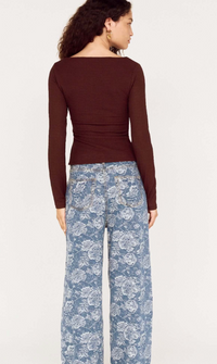 Myra U Wire Top | Chocolate