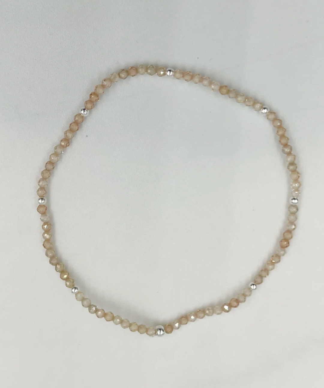 Champagne & Silver Repeater Bracelet | 6.5''