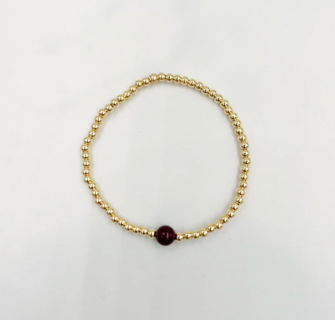Gold Garnet Fall Stone Accent | 6.5''