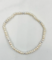 Pearl & Silver Filled Repeater Bracelet | 6.5''