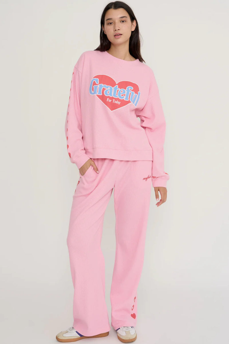 Grateful For Today Waffle Sweatpants