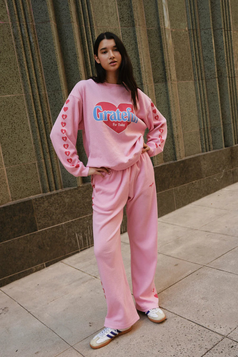 Grateful For Today Waffle Sweatpants