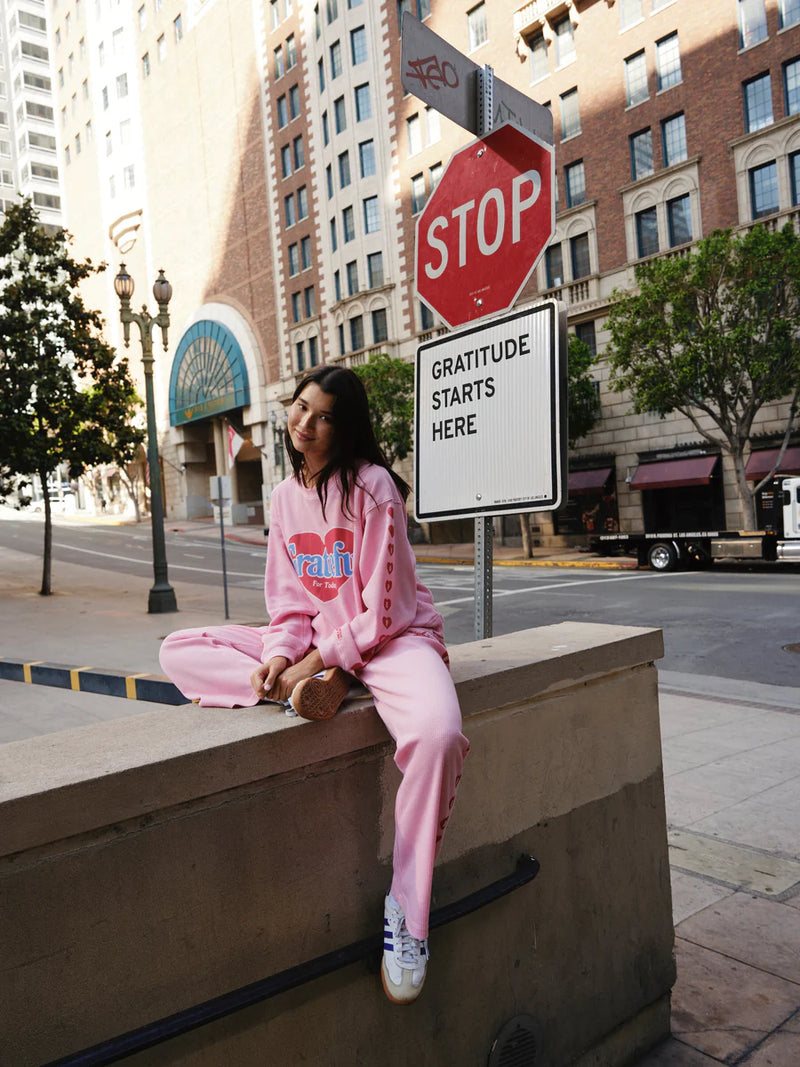 Grateful For Today Waffle Sweatpants