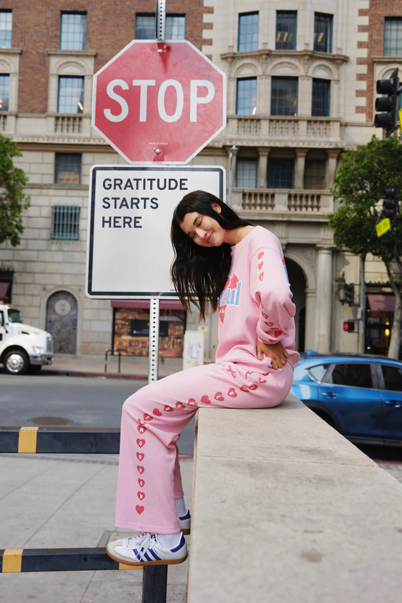 Grateful For Today Waffle Sweatpants