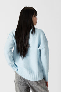 Tanya Bow Crewneck in Baby Blue