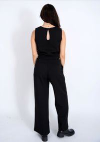 Juniva Soft Knit Jumpsuit in Black