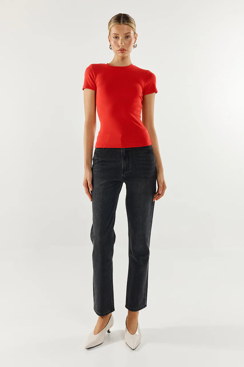 Tammy Baby Tee in Red