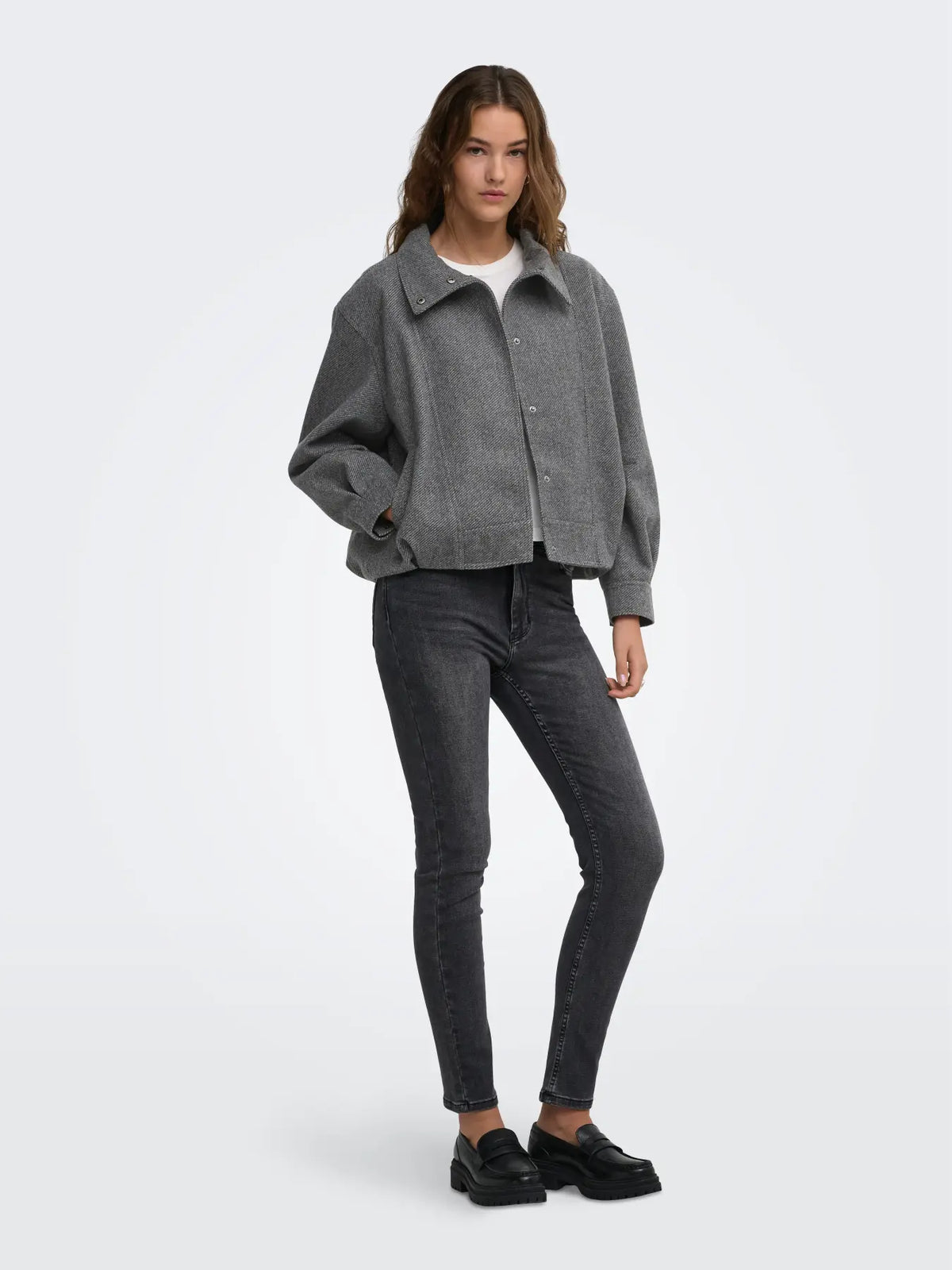 Last High Collar Bomber Jacket