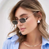 Gold Frame Small Rectangular Sunglasses