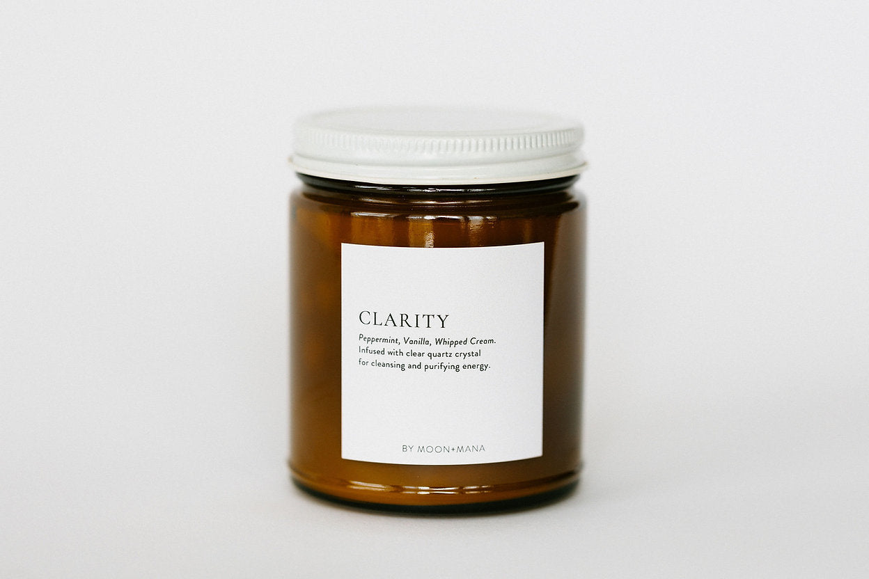 Clarity Candle | Peppermint, Vanilla + Whipped Cream | 9oz