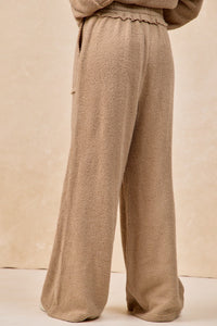 Brandi Baby Rib Knit Pants in Taupe